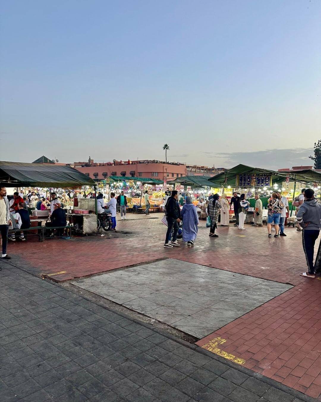 Jemaa El Fna square during a private Marrakech Medina guided walking tour