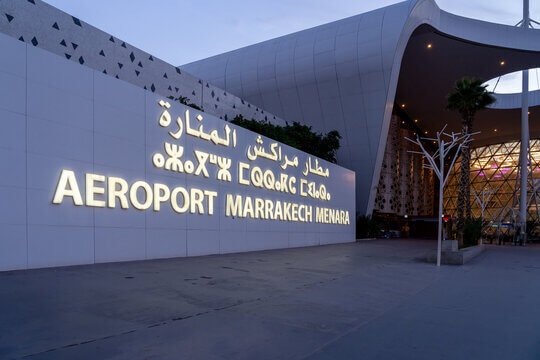 Marrakech Menara Airport terminal in Marrakech, Morocco