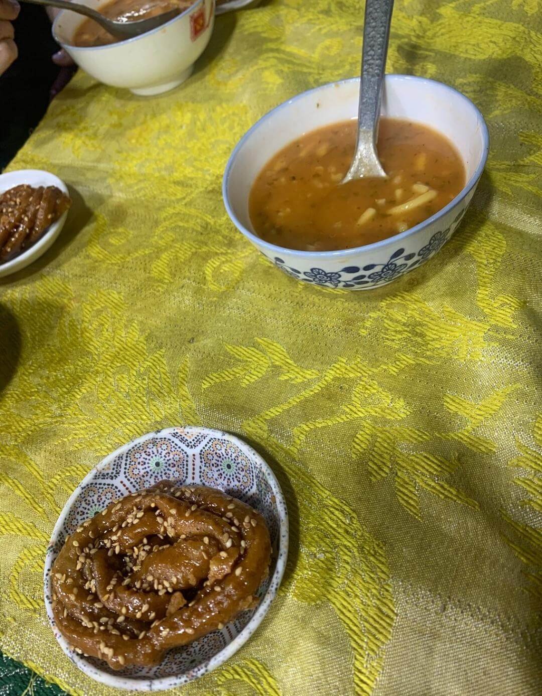 Bowl of traditional Moroccan harira soup