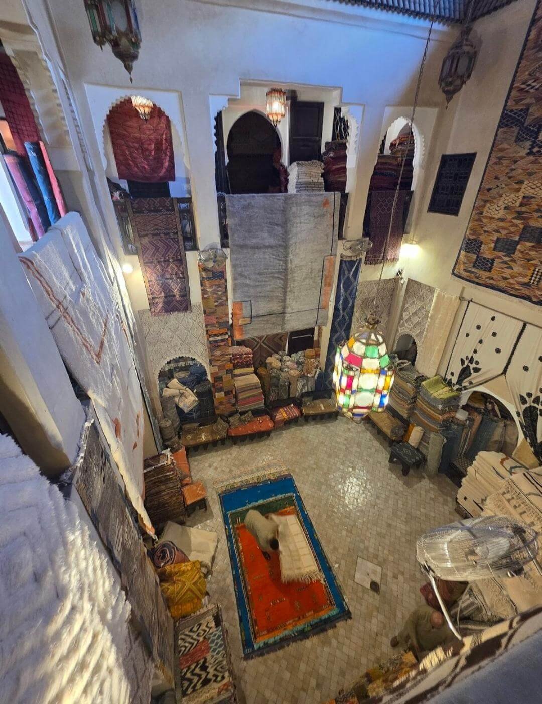 Interior view of a traditional Marrakech riad shop