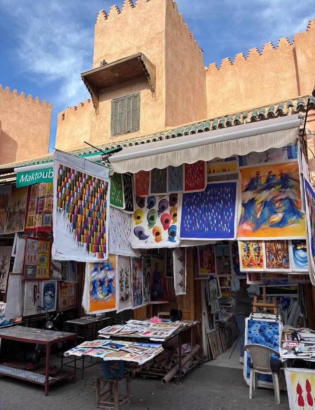 Traditional shop outside Marrakech city walls