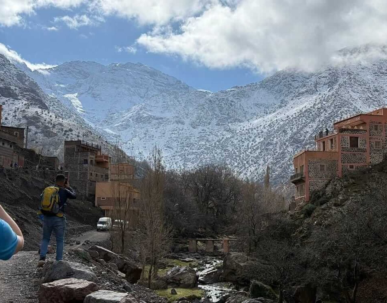 Snow-capped Atlas Mountains near Imlil