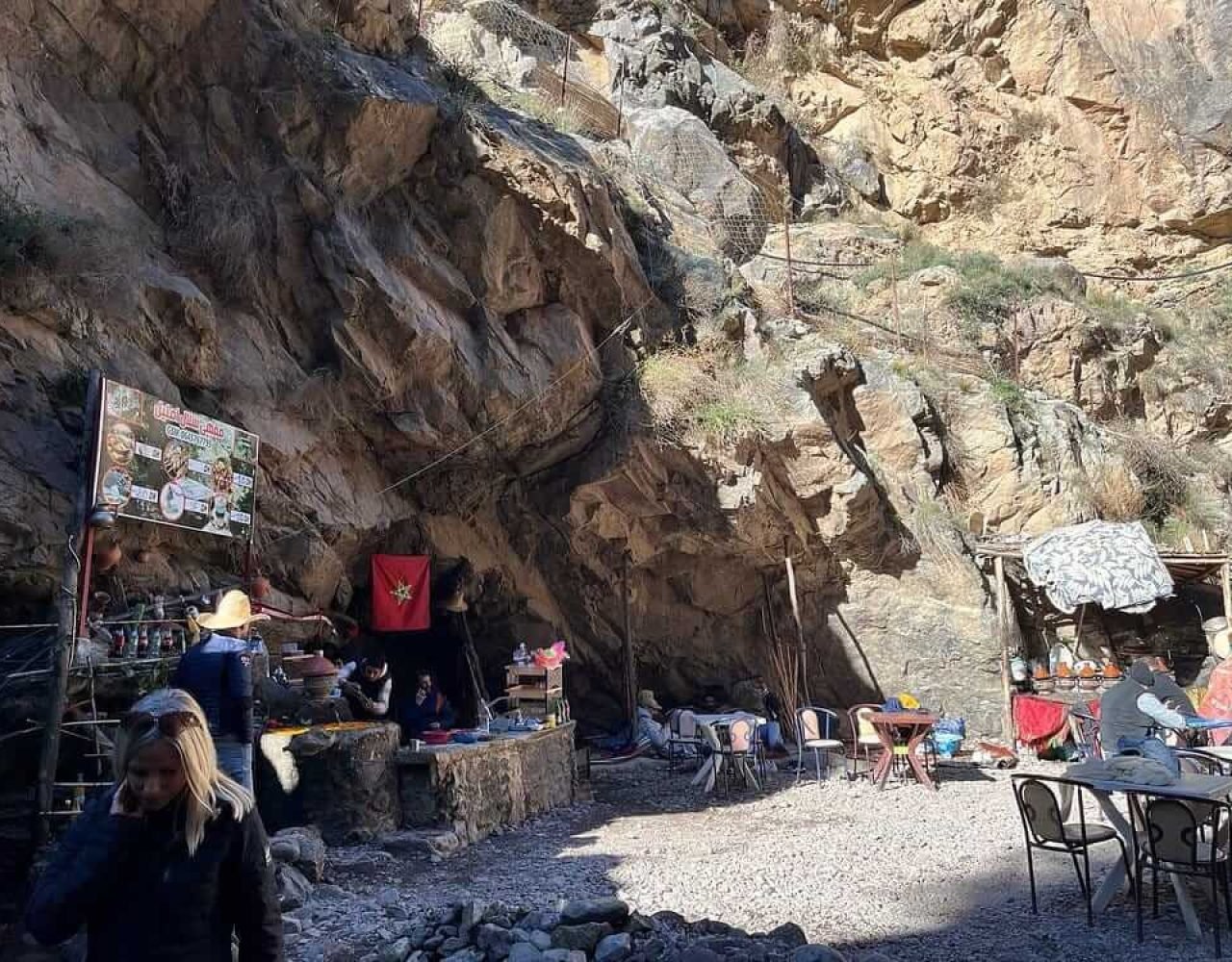 Scenic mountain spot in the Atlas Mountains near Imlil