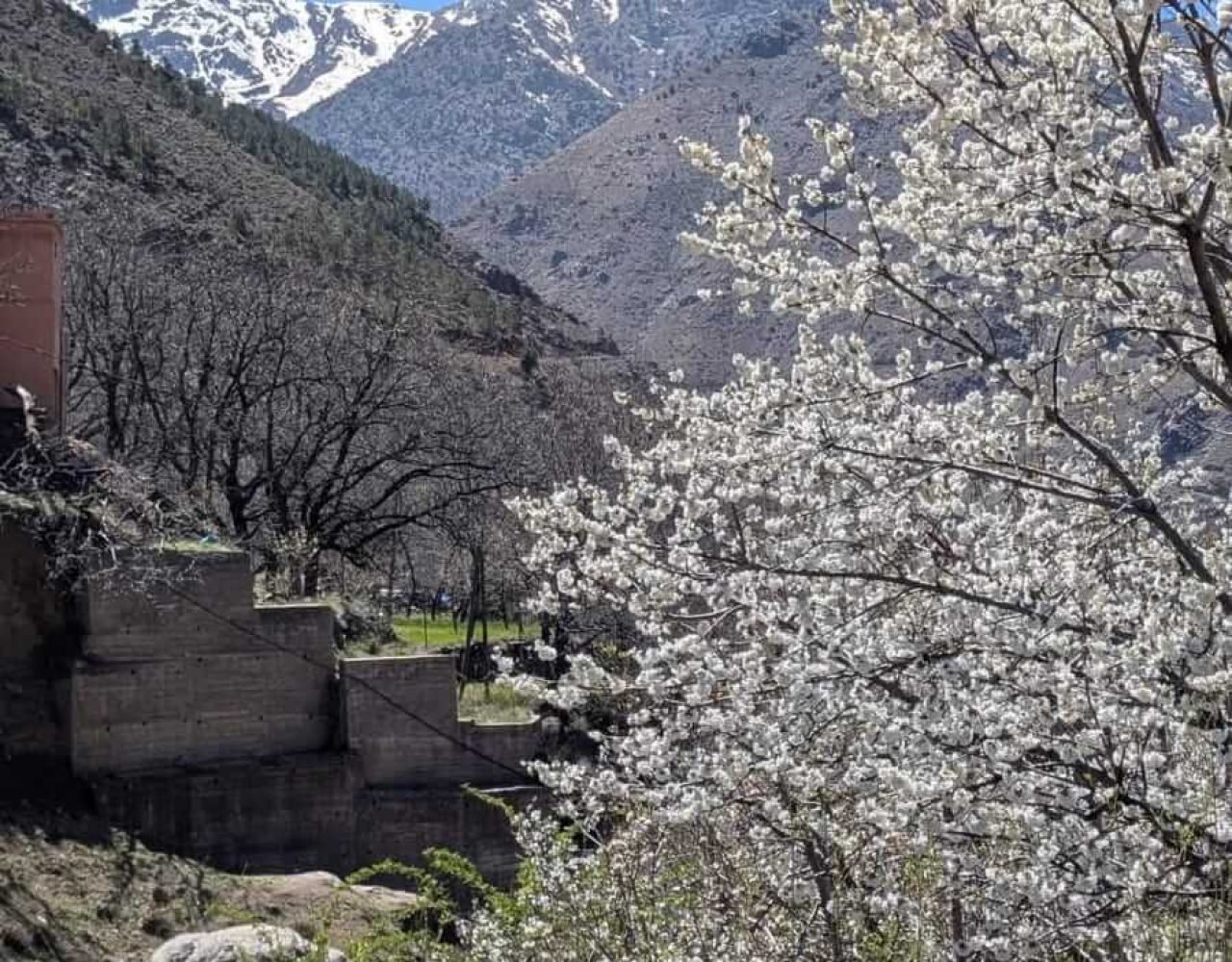 Scenic High Atlas Mountains landscape near Imlil, Morocco